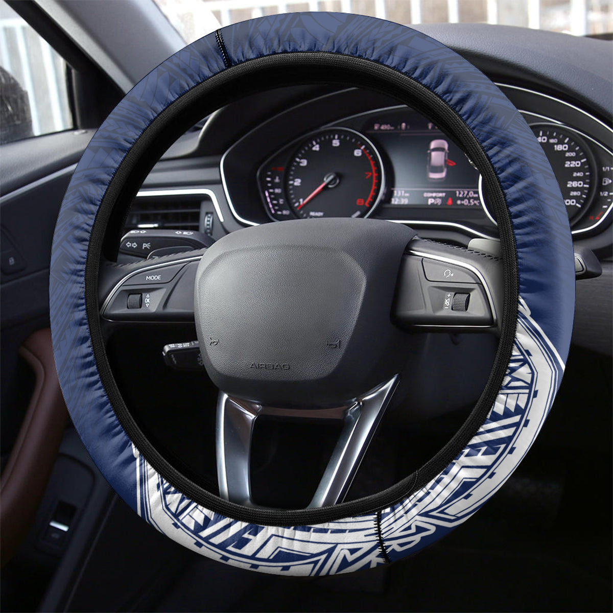 Samoa Indenpendence Day Steering Wheel Cover Sky Fireworks with Flag Style LT03 - Polynesian Pride