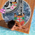 Fiji Day Beach Blanket Traditional Tapa with Hibiscus and Emblems