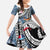 Fiji Day Family Matching Off Shoulder Maxi Dress and Hawaiian Shirt Traditional Tapa with Hibiscus and Emblems