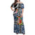 Fiji Day Family Matching Off Shoulder Maxi Dress and Hawaiian Shirt Traditional Tapa with Hibiscus and Emblems