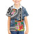 Fiji Day Family Matching Off Shoulder Maxi Dress and Hawaiian Shirt Traditional Tapa with Hibiscus and Emblems