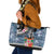Fiji Day Leather Tote Bag Traditional Tapa with Hibiscus and Emblems