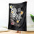 Hawaiian Tropical Plumeria Turtles Blanket Polynesian Art Tattoo