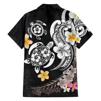 Hawaiian Tropical Plumeria Turtles Family Matching Long Sleeve Bodycon Dress and Hawaiian Shirt Polynesian Art Tattoo LT03 - Polynesian Pride