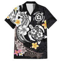 Hawaiian Tropical Plumeria Turtles Family Matching Summer Maxi Dress and Hawaiian Shirt Polynesian Art Tattoo LT03 Dad's Shirt - Short Sleeve - Polynesian Pride