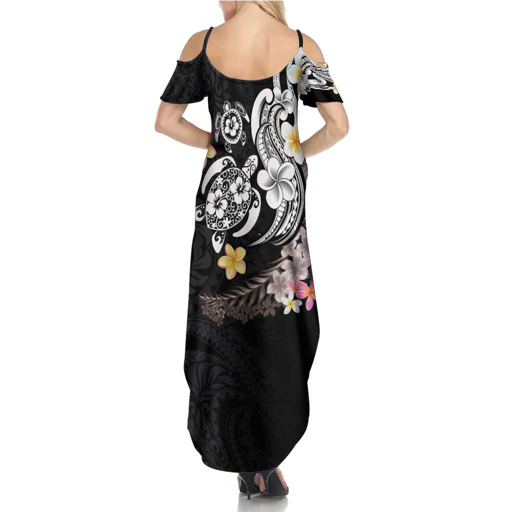 Hawaiian Tropical Plumeria Turtles Family Matching Summer Maxi Dress and Hawaiian Shirt Polynesian Art Tattoo LT03 - Polynesian Pride