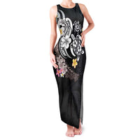 Hawaiian Tropical Plumeria Turtles Family Matching Tank Maxi Dress and Hawaiian Shirt Polynesian Art Tattoo LT03 Mom's Dress - Polynesian Pride