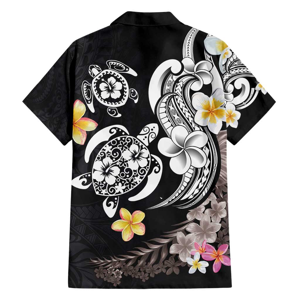 Hawaiian Tropical Plumeria Turtles Hawaiian Shirt Polynesian Art Tattoo