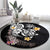 Hawaiian Tropical Plumeria Turtles Round Carpet Polynesian Art Tattoo