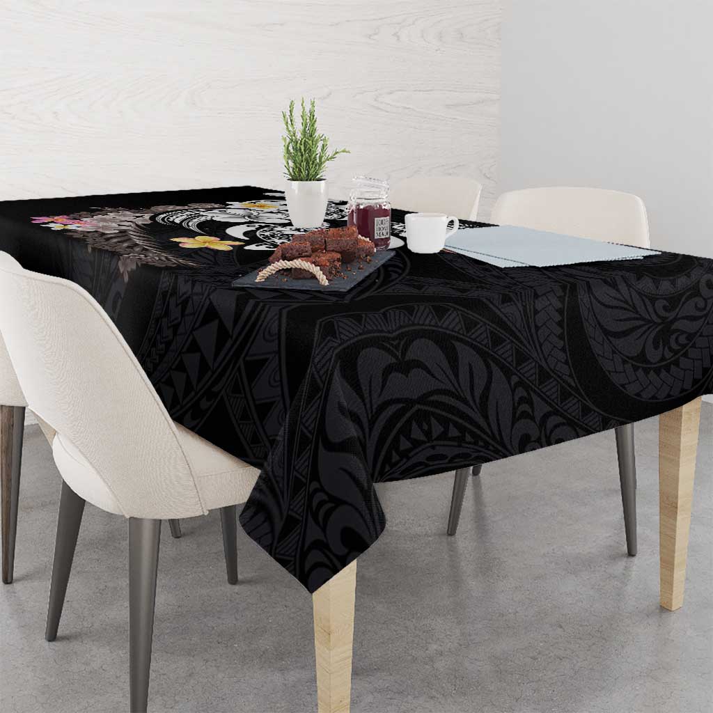 Hawaiian Tropical Plumeria Turtles Tablecloth Polynesian Art Tattoo