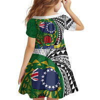 Cook Islands Independence Day Family Matching Puletasi and Hawaiian Shirt National Flag and Emblem with Tatau Tattoo LT03 - Polynesian Pride