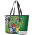 Cook Islands Independence Day Leather Tote Bag National Flag and Emblem with Tatau Tattoo