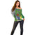Cook Islands Independence Day Off Shoulder Sweater National Flag and Emblem with Tatau Tattoo