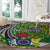 Cook Islands Independence Day Round Carpet National Flag and Emblem with Tatau Tattoo