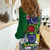 Cook Islands Independence Day Women Casual Shirt National Flag and Emblem with Tatau Tattoo