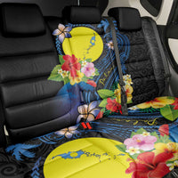 Palau Independence Day Back Car Seat Cover Melanesian Tattoo with Hibiscus LT03 - Polynesian Pride