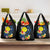 Palau Independence Day Grocery Bag Melanesian Tattoo with Hibiscus