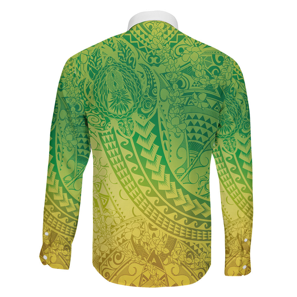 Hawaiian Turtles and Leis Family Matching Mermaid Dress and Hawaiian Shirt Tribal Kakau Pattern Fresh Summer Vibe
