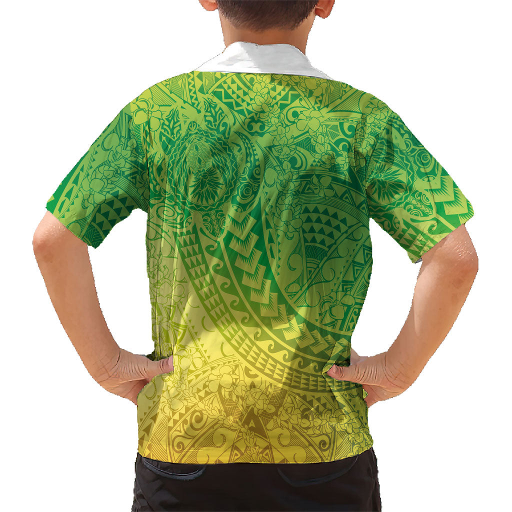 Hawaiian Turtles and Leis Family Matching Puletasi and Hawaiian Shirt Tribal Kakau Pattern Fresh Summer Vibe