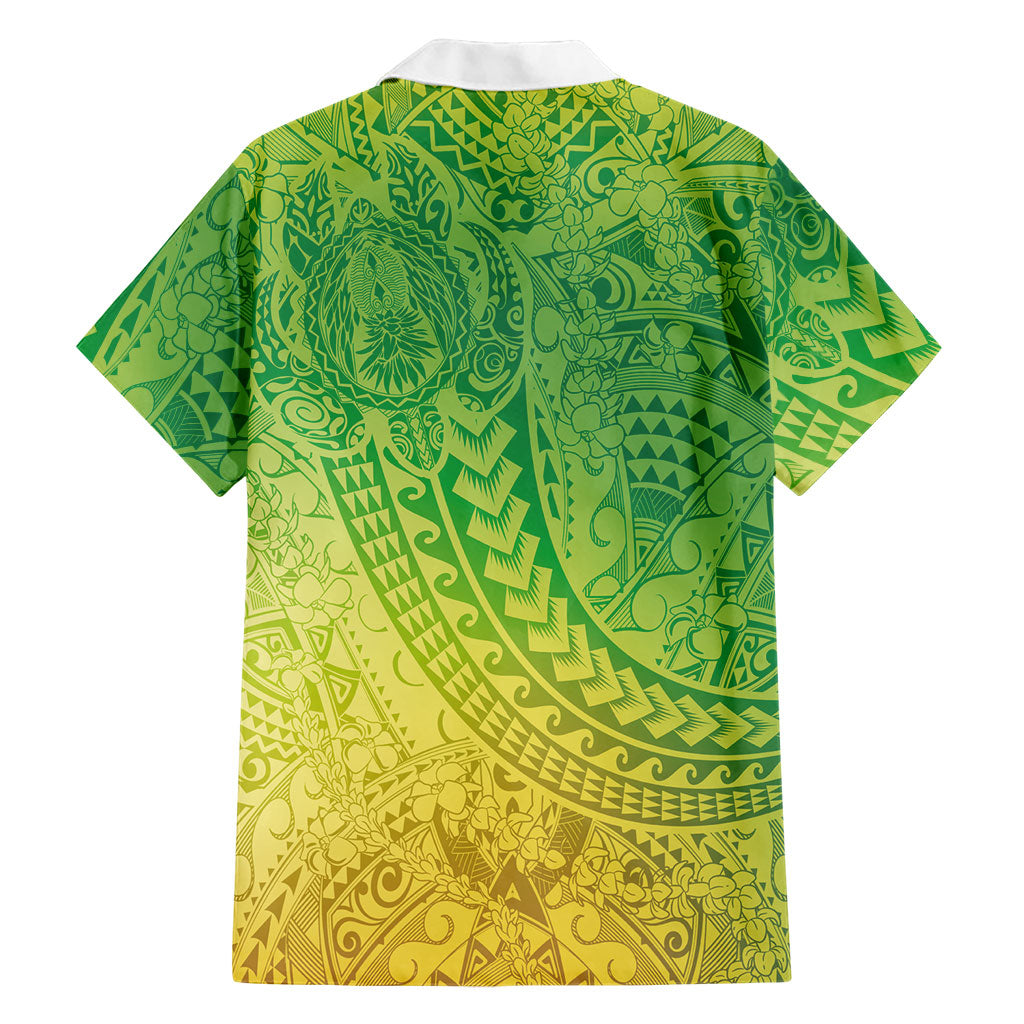 Hawaiian Turtles and Leis Family Matching Short Sleeve Bodycon Dress and Hawaiian Shirt Tribal Kakau Pattern Fresh Summer Vibe