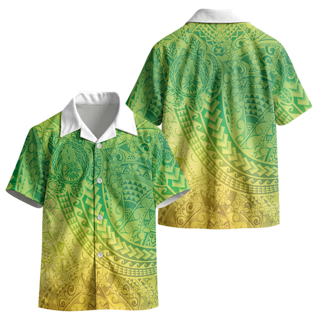 Hawaiian Turtles and Leis Kid Hawaiian Shirt Tribal Kakau Pattern Fresh Summer Vibe LT03 - Polynesian Pride