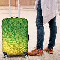 Hawaiian Turtles and Leis Luggage Cover Tribal Kakau Pattern Fresh Summer Vibe