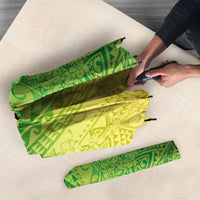 Hawaiian Turtles and Leis Umbrella Tribal Kakau Pattern Fresh Summer Vibe