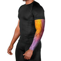 Hawaiian Turtles and Leis Arm Sleeves Tribal Kakau Pattern Magical Rainbow Sky