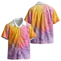 Hawaiian Turtles and Leis Kid Hawaiian Shirt Tribal Kakau Pattern Magical Rainbow Sky LT03 - Polynesian Pride