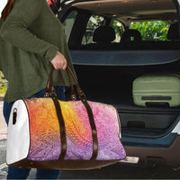 Hawaiian Turtles and Leis Travel Bag Tribal Kakau Pattern Magical Rainbow Sky