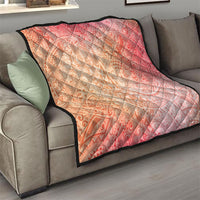 Hawaiian Turtles and Leis Quilt Tribal Kakau Pattern Peach Fuzz Color