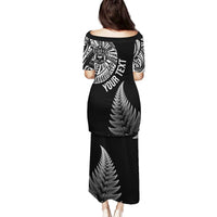 Personalised New Zealand Maori Art Tattoo and Silver Fern Family Matching Puletasi and Hawaiian Shirt LT03 - Polynesian Pride