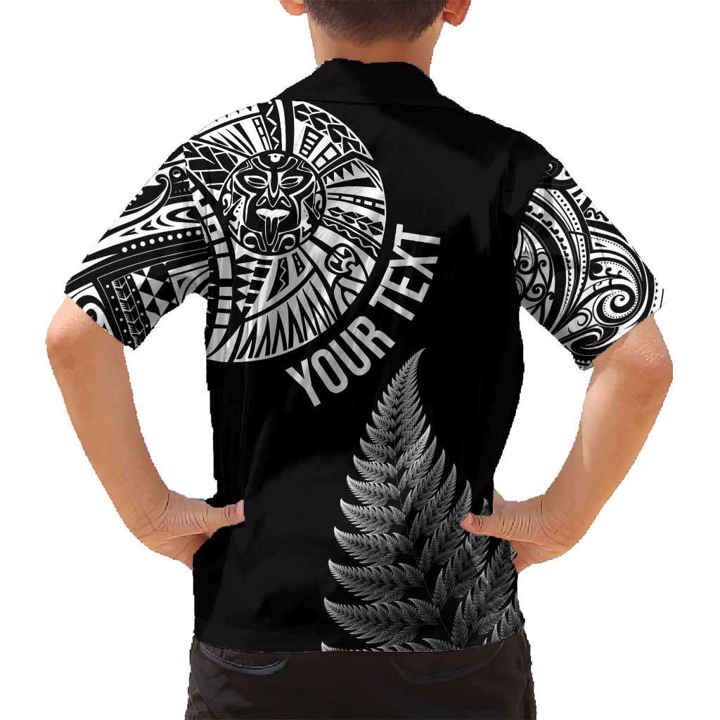 Personalised New Zealand Maori Art Tattoo and Silver Fern Family Matching Tank Maxi Dress and Hawaiian Shirt LT03 - Polynesian Pride