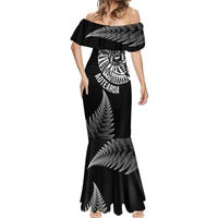 Personalised New Zealand Maori Art Tattoo and Silver Fern Mermaid Dress LT03 - Polynesian Pride