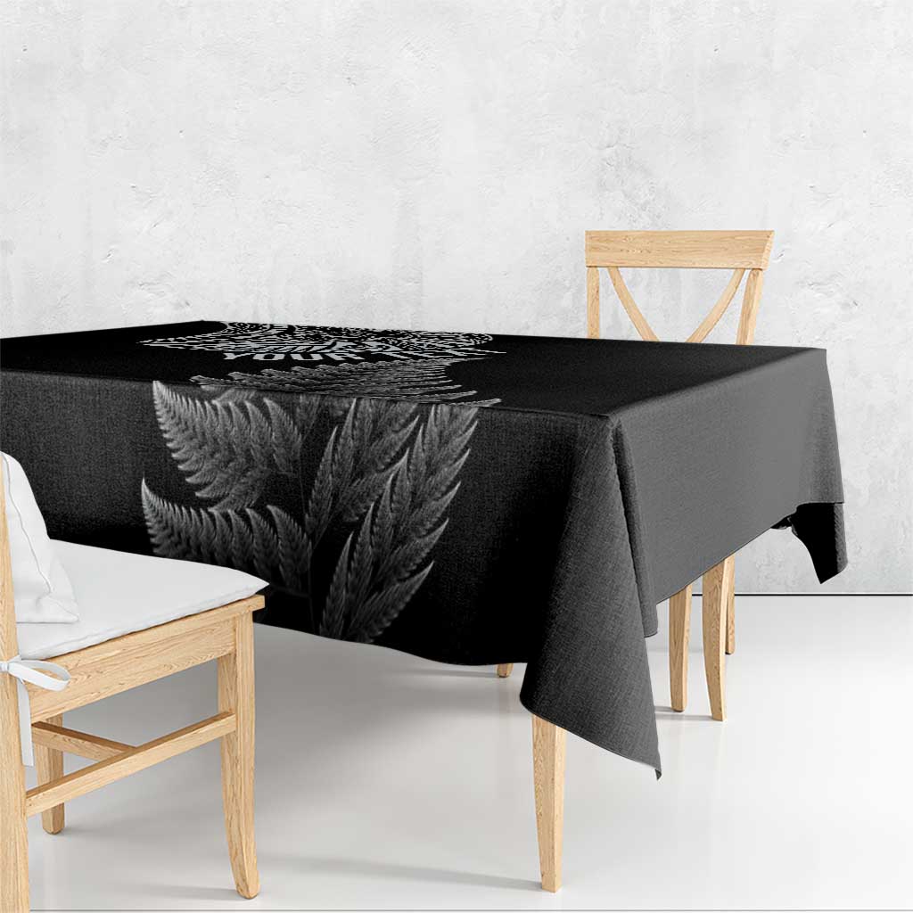 Personalised New Zealand Maori Art Tattoo and Silver Fern Tablecloth