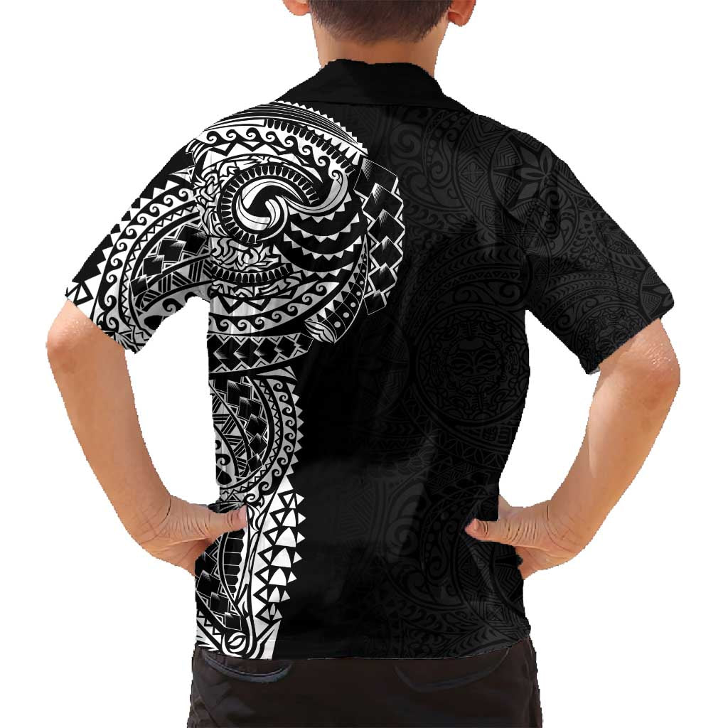 Polynesian Art Traditional Tattoo Pattern Family Matching Tank Maxi Dress and Hawaiian Shirt