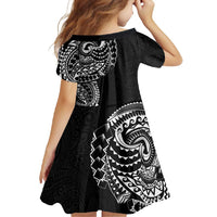 Polynesian Art Traditional Tattoo Pattern Family Matching Tank Maxi Dress and Hawaiian Shirt