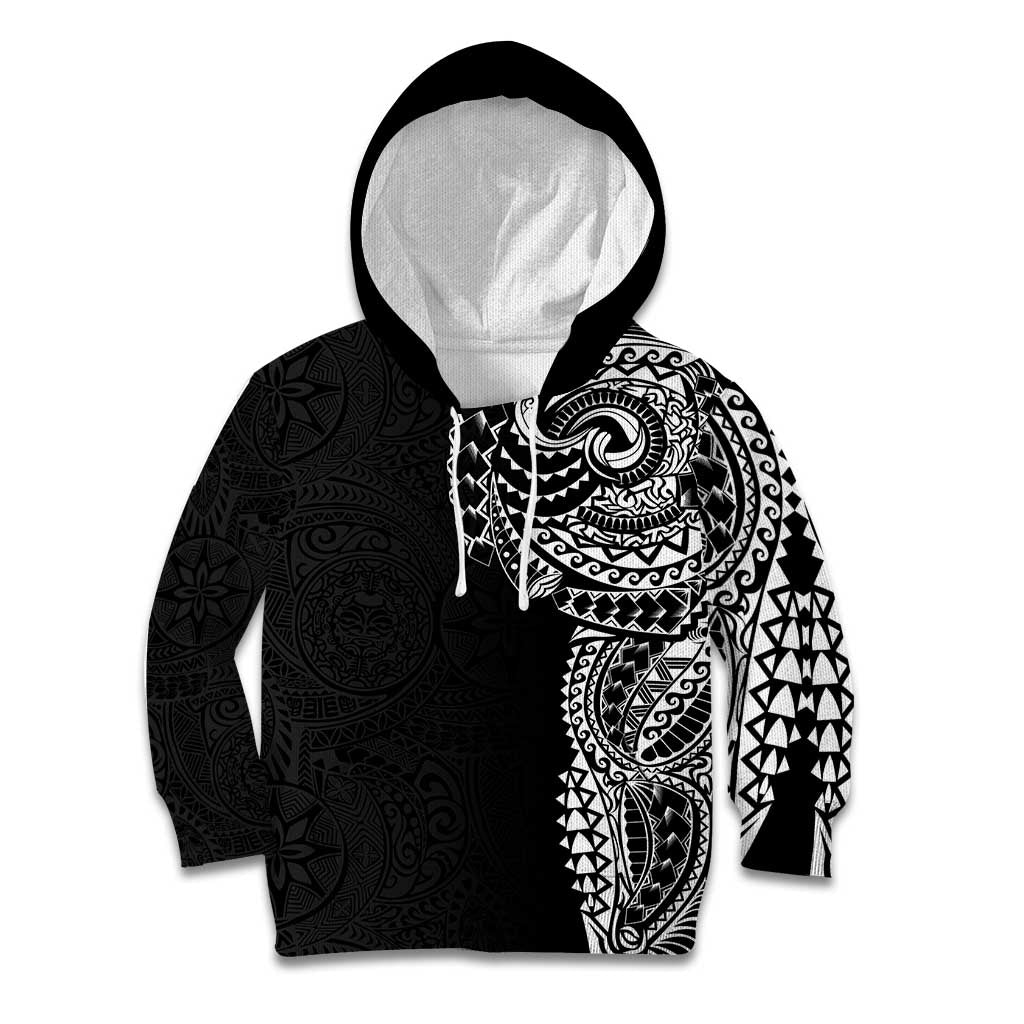 Polynesian Art Traditional Tattoo Pattern Kid Hoodie LT03 Hoodie Black - Polynesian Pride