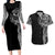 Polynesian Art Traditional Tattoo Couples Matching Long Sleeve Bodycon Dress and Hawaiian Shirt Simple Style
