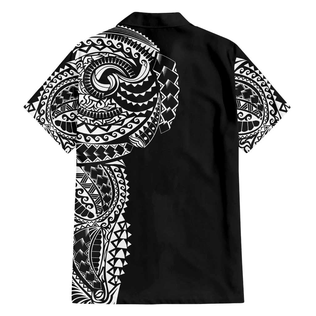 Polynesian Art Traditional Tattoo Family Matching Long Sleeve Bodycon Dress and Hawaiian Shirt Simple Style LT03 - Polynesian Pride