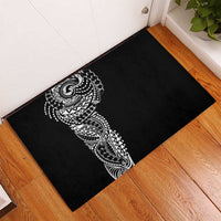 Polynesian Art Traditional Tattoo Rubber Doormat Simple Style