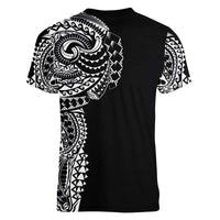 Polynesian Art Traditional Tattoo Women V-Neck T-Shirt Simple Style
