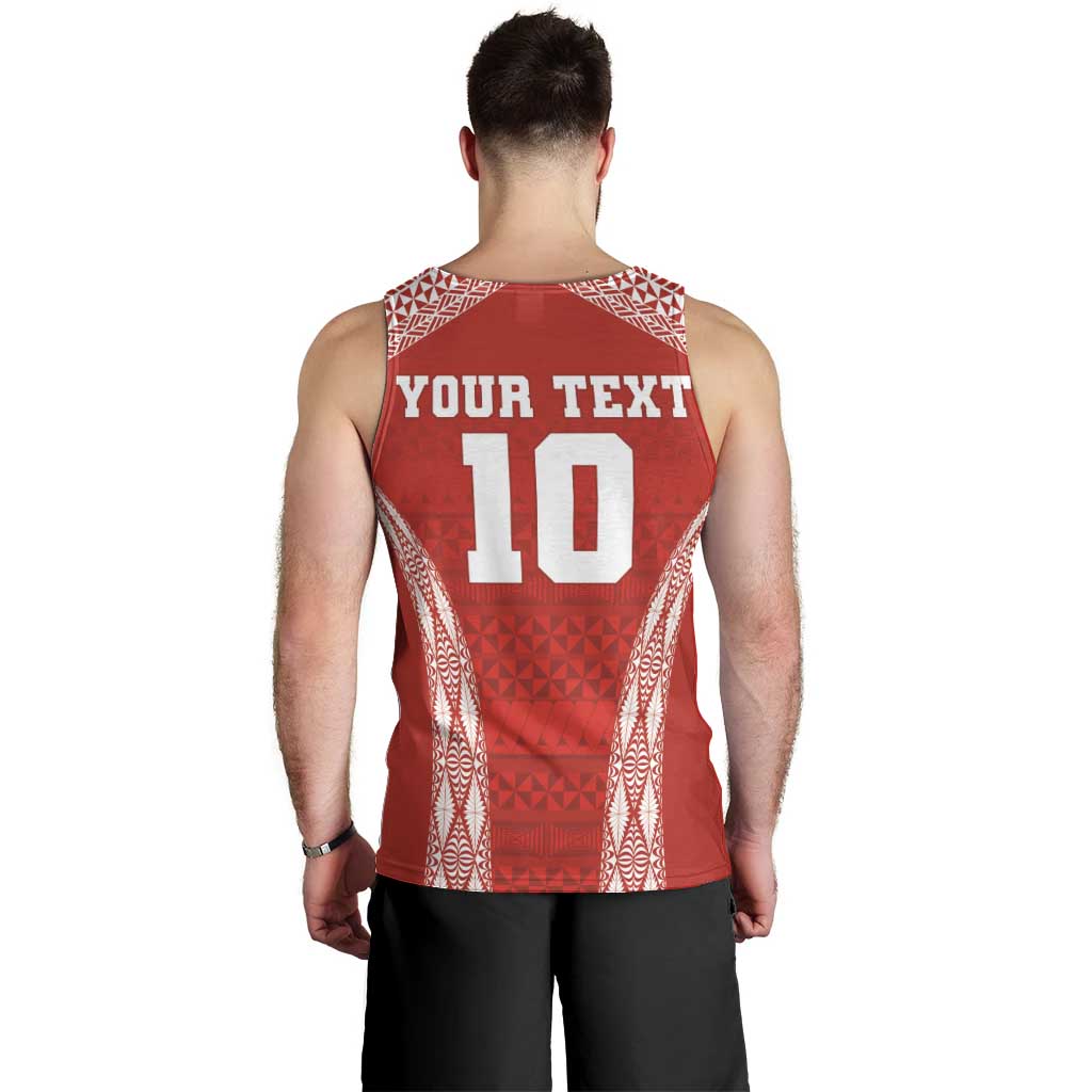 Custom Tonga Pacific Rugby 2024 Men Tank Top Ngatu Tribal Pattern