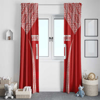 Custom Tonga Pacific Rugby 2024 Window Curtain Ngatu Tribal Pattern