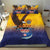American Samoa Fautasi Bedding Set Bald Eage and Sailfish with Kakau Motifs - Polynesian Pride