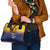 American Samoa Fautasi Shoulder Handbag Bald Eage and Sailfish with Kakau Motifs - Polynesian Pride