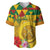Melanesian Vanuatu Baseball Jersey With Tapa Tribal Pattern and Triangle Geometric Tricolor - Polynesian Pride