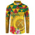 Melanesian Vanuatu Button Sweatshirt With Tapa Tribal Pattern and Triangle Geometric Tricolor - Polynesian Pride