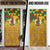 Melanesian Vanuatu Door Cover With Tapa Tribal Pattern and Triangle Geometric Tricolor - Polynesian Pride