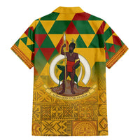 Melanesian Vanuatu Family Matching Mermaid Dress and Hawaiian Shirt With Tapa Tribal Pattern and Triangle Geometric Tricolor LT03 - Polynesian Pride